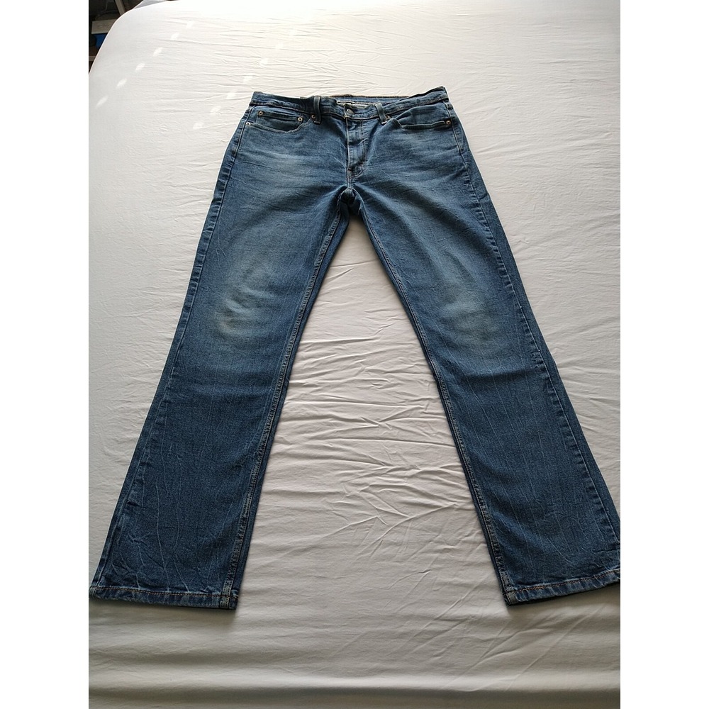 Levi's 514 Men's 36x32 Medium Wash Slim Straight Fit Stretch Denim Blue Jeans
